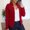 Red, variant on Womens Fashion Long Sleeve Open Cardigan Solid Color Casual Oversized Jackets Coat Ladies Coats And Jackets Warm Jacket Light Jacket for Juniors Women Warm Jacket Front Zip Jacket Womens Pullover