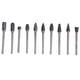 thumbnail image 5 of Para accesorios Dremel, 10 piezas de cabezal de pulido de acero de tungsteno cementado con lima rotatoria, accesorios para trabajar la madera, confiabilidad excepcional, 5 of 8