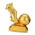 thumbnail image 3 of Trofeo de fútbol, ​​bota de fútbol, ​​adorno coleccionable de escritorio, recuerdo de resina. Recubrimiento de oro, 3 of 9
