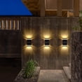 thumbnail image 2 of Lámpara de pared con bañador de pared solar para exteriores, lámpara de jardín impermeable, lámpara de pared exterior para villa, lámpara de pared para terraza y jardín al aire libre, 2 of 4