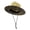 Goldeb Glyph, variant on 100% Straw Lifeguard Hat with Chin Strap, Wide Brim UV Protection Beach & Fishing Sun Hat for Men & Women