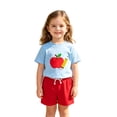 thumbnail image 4 of Kids Summer Shirt Short Sleeve T Shirt and Shorts 2 Piece Set Back to School Graphic Outfit, 4 of 8