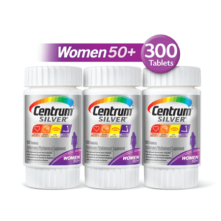 Centrum Silver Women 300 Count (3 by 100) Multivitamin / Multimineral Supplement Tablet