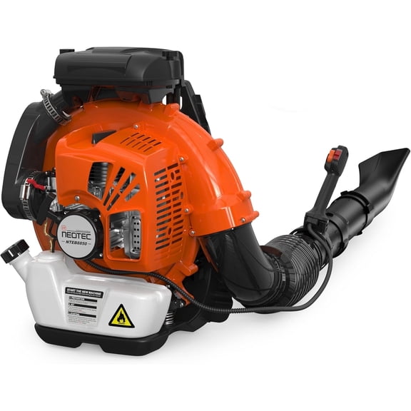NEOTEC 75.6cc Gas Leaf Blower Backpack ,847CFM 2-Cycle Ergonomic Harness System, 236 MPH Low Vibration and Cruise Control Powerful Gas Blowers for Lawn Yard Care