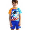 thumbnail image 7 of Hiijoy Toddler Boys 2-Piece Swimsuit Cartoon Astronaut Print Rash Guard & Shorts Bathing Suit, Sizes 3-7, 7 of 7