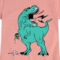 thumbnail image 3 of Instant Message - Trex Ice Cream - Toddler & Youth Girls Short Sleeve Graphic T-Shirt, 3 of 6