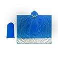 thumbnail image 5 of Segolike Rain Poncho Emergency Waterproof Pullover with Hood and Drawstring Raincoat Jacket for Backpacking Hiking Fishing Outdoor Men Blue, 5 of 8