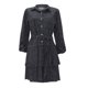 thumbnail image 4 of Vestido estampado de manga larga con lazo irregular y cuello en V para mujer Pompotops hdfakjf6354, 4 of 5