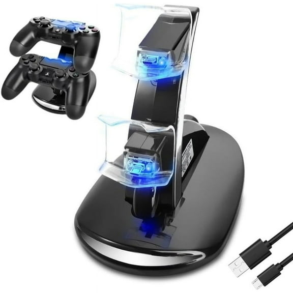 PS4 Controller Charger, 4 Controller USB Charging Station Dock, Playstation 4 Charging Station for Playstation4 / PS4 / PS4 Slim / PS4 Pro Controller