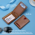 thumbnail image 2 of Billetera RUNBOX de piel auténtica delgada con bloqueo RFID para hombre, 2 of 6