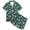 Y1-Dark Green, variant on Girl Easter Pajamas 4t Button Down Lapel Short Sleeved Top Shorts Summer Sleepwear Sleepwear Easter Day Gift,Y1-Navy,150(10-11 Years)