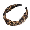 thumbnail image 1 of Diadema Elástica con estampado de leopardo para mujeres color café Unique Bargains, 1 of 7