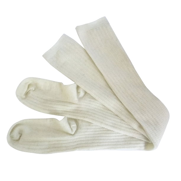PTOOTP Calcetines de lana de invierno para mujer y niña, hasta el muslo, gruesos y cálidos, por encima de la rodilla (beige)