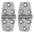 thumbnail image 5 of WORGEOUS  2 Pcs Marine Door Hinge Handmade Bells Horn Decoration Heavy Duty Hinges Silver, 5 of 8