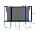 thumbnail image 2 of Leumius 10FT Trampoline for Kids,Upgraded Indoor Outdoor Trampoline with Basketball Hoop,Heavy-Duty Recreational Trampoline with Safety Enclosure Net,Blue, 2 of 11