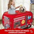 thumbnail image 4 of Pop Up Play Tent for Kids - Foldable Indoor & Outdoor Playhouse Vehicle Toys for Toddlers, Boys and Girls (Fire Truck), 4 of 9