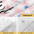 thumbnail image 4 of Spring Flower No Hooks Shower Curtain with Snap-in Liner Home Sweet Home Sunflower Tulip Daisy Butterfly Pink Plaid Shower Curtains for Bathroom, Waterproof, Easy Install, Washable 72"x72", 4 of 9