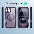 thumbnail image 6 of for iPhone 16 Magnetic Case [Compatible with MagSafe] Ring Holder Kickstand Design Shockproof Women Men Girls Boys Protective Anti-Scratch Cover for iPhone 16, Dark Purple, 6 of 9