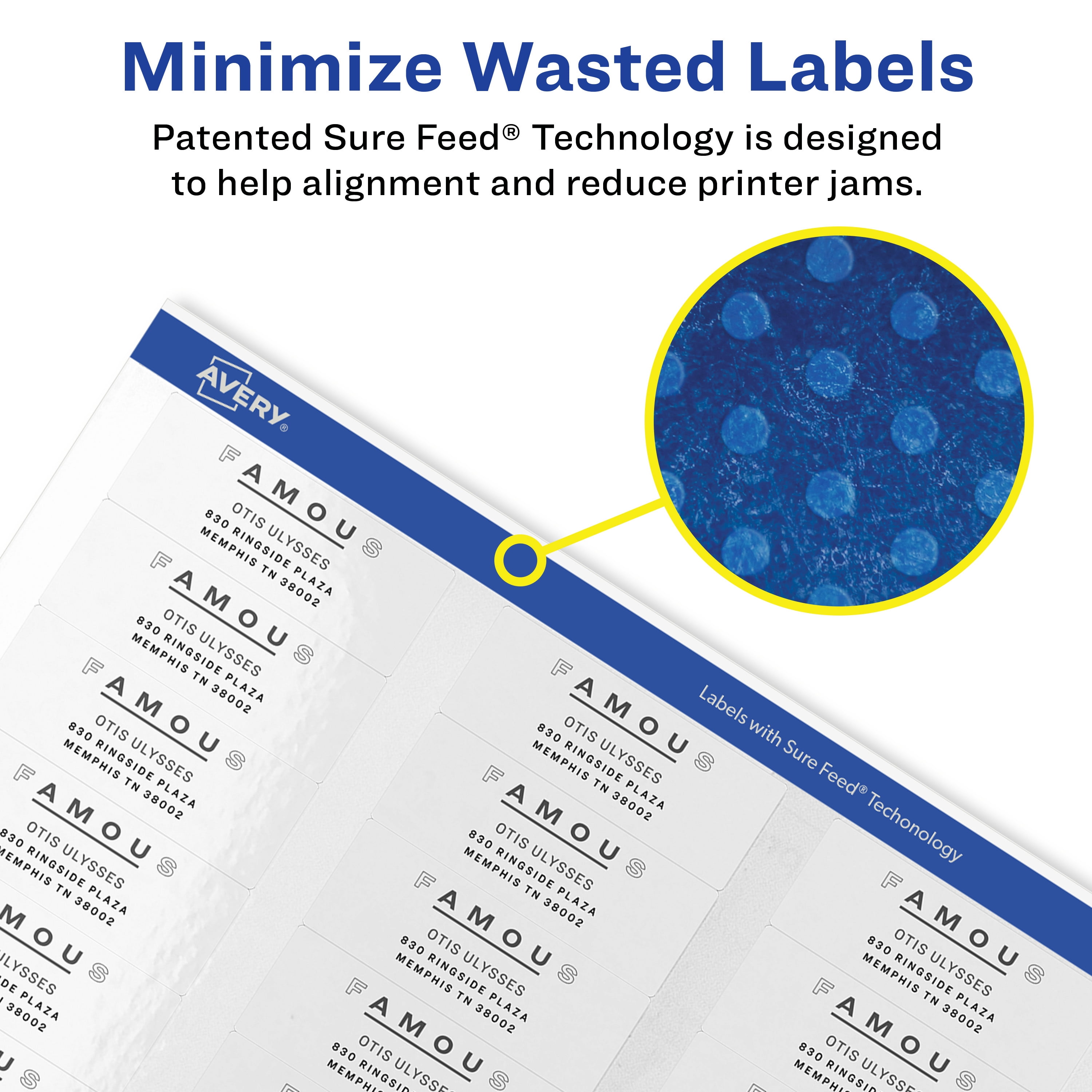 Avery Easy Peel Return Address Labels, 2/3"x1-3/4" 6,000 Labels (5155)