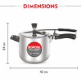 thumbnail image 2 of Triply Inner Lid Stainless Steel Pressure Cooker - 5 Liters, Silver | Stay Cool Handles, Even Heat Distribution - Gas & Induction Campatible, 2 of 5