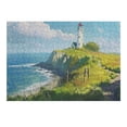 thumbnail image 2 of Awypu Impossible Wooden Puzzles Ocean Coastal Beach Canvas Painting Seascape Lighthouse 300 PCS, 2 of 4