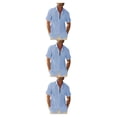thumbnail image 4 of Sonducket Senderismo Estilo casual Camisa con botones para hombres Niños Verano Fiesta en la piscina Tops Ropa de trabajo diario Ropa Azul claro Type1 NO1, 4 of 6