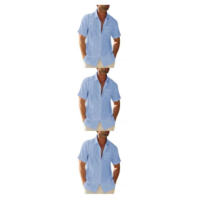 Minnieouse Camisa abotonada de viaje para hombre, verano, fiesta en la piscina, playa, caminar, camisetas ajustadas, ropa diaria, ropa ligera XXL Type1 NO1