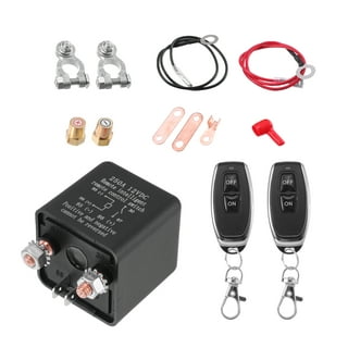 Evjurcn Remote Battery Disconnect Switch 12V 200A Car Kill Switch  Anti-Theft Remote Control Switch for Auto Truck Boat 