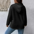 thumbnail image 5 of Womens Half Zip Hoodies Long Sleeve Drawstring Waffle Casual Hooded Sweatshirts Solid Loose Fit Fall Pullover Tops, 5 of 7