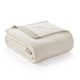 thumbnail image 4 of Amelie Home Chenille Waffle Knit Throw Blanket Reversible Bedding Blanket, 50" X 60",Ivory, 4 of 6