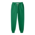 thumbnail image 4 of YDKZYMD Jogger Fleece Cargo Sweatpants Men Drawstring Cinch Bottom Athletic with Pocket Joggers Pants Workout Winter Warm Baggy Pants Heavyweight Hiking Sweatpants Green 3XL, 4 of 6