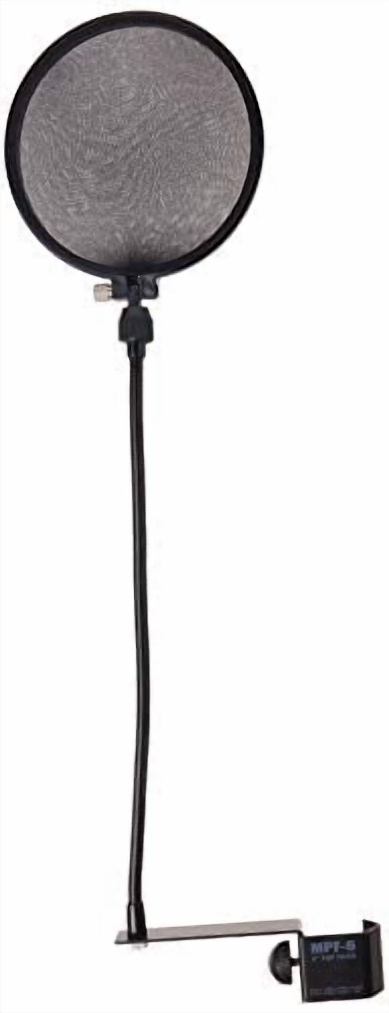 Mic pop filter w/boom and stand clamp