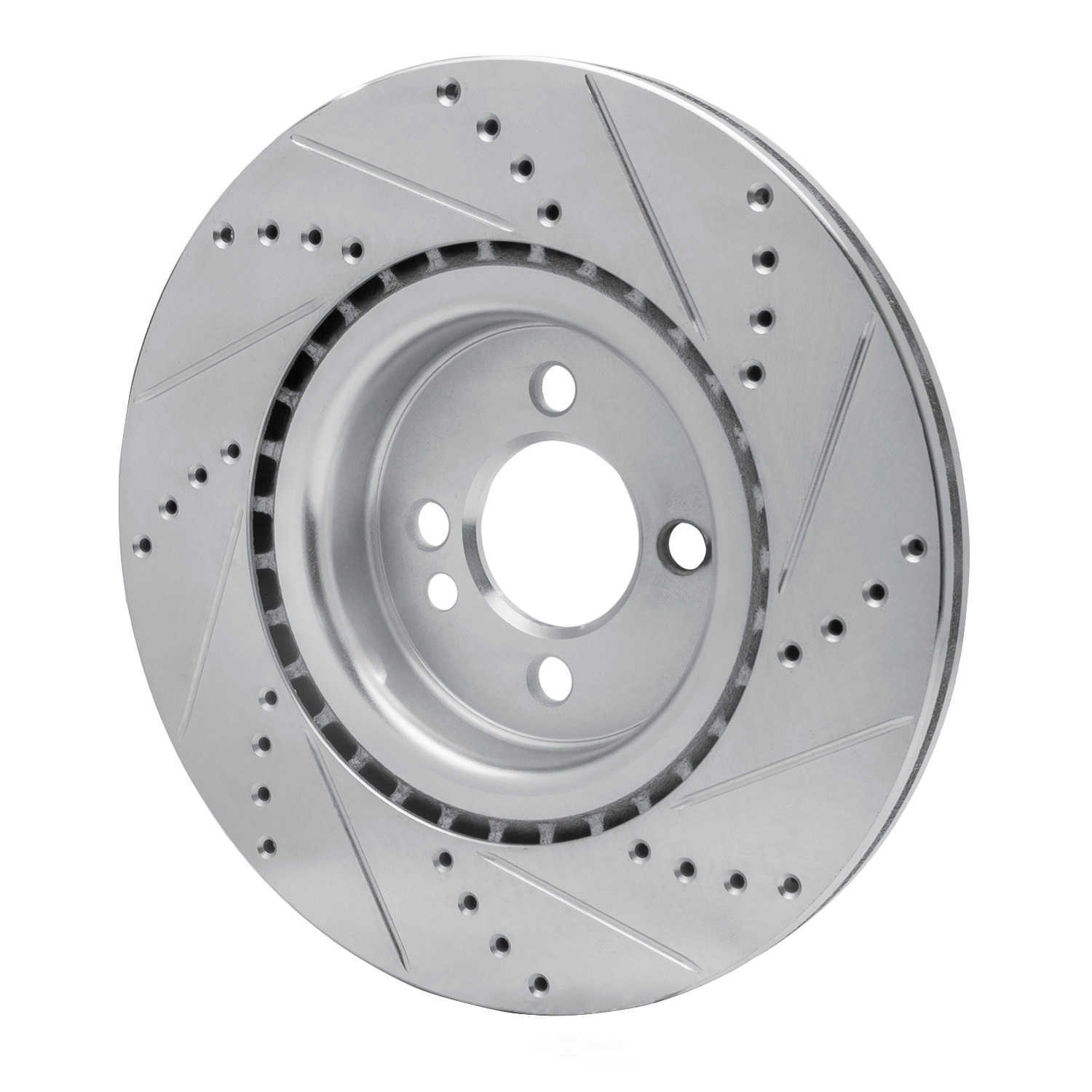 Dynamic Friction Company 631-32008L DFC Brake Rotor - Drilled And Slotted - Silver