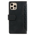 thumbnail image 6 of For iPhone 11 Pro Max Premium PU Leather Crossbody Case Purse Zipper Pocket Magnetic Folio Card Slots Wallet Kickstand Phone Case with Shoulder Strap & Wrist Strap For iPhone 11 Pro Max,
Black, 6 of 14