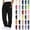 X-Black, variant on BloomJoy Mens Sweatpants with Pockets Fashion Drawstring Elastic Waist Solid Color Casual Sweat Length Pants