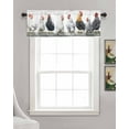 thumbnail image 3 of Rustic Rooster Kitchen Valances for Windows Farmhouse Linen Window Valance Curtain for Living Room Window Treatment White Chicken Country Valance Rod Pocket Topper Drape, 42 x 18 Inch, 3 of 6