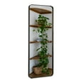 thumbnail image 1 of Hamilton Hills 18x48 inch Metal Black Frame Mirror for Bathroom | Brushed Rectangular Tall Rounded Corner Vanity | 2" Deep Set Design Wall Mirrors Decorative | Hangs Horizontal and Vertical, 1 of 2
