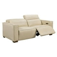 thumbnail image 6 of Riseholme Reclining Sofa with Black Legs in Contemporary Beige Leather, 6 of 26