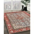 thumbnail image 3 of Ahgly Company Machine Washable Indoor Square Traditional Tan Brown Area Rugs, 8' Square, 3 of 7