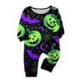 thumbnail image 4 of Matching Halloween Pajamas Set for Family - 2026 Spooky Bat Ghost & Pumpkin Print Two-Piece Sleepwear Pjs - Family Matching Pajamas Soft Holiday Jumpsuit Loungewear for Family, 4 of 5