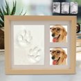 thumbnail image 1 of Pet Pawprint Keepsake Kit, Dog Photo Frame Exquisite Workmanship  For Free Bonus Stencil For Paw Print White Mud Crude Wood Frame, 1 of 8