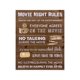thumbnail image 1 of Stratton Home Decor - Reglas de la noche de cine, arte de pared de madera, 1 of 1