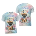 thumbnail image 3 of Happy Birthday Cute Puppy Mastiff with Cake Gifts Party Hat All Over Print 3D Shirt Unisex Merch Mastiffs Dog Lover Gifts Idea - 00029, 3 of 6