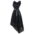 thumbnail image 4 of Elegant Plus Size Party Dress For Women V Neck Sleeveless Lace High Waist Formal Evening Gown, 4 of 8