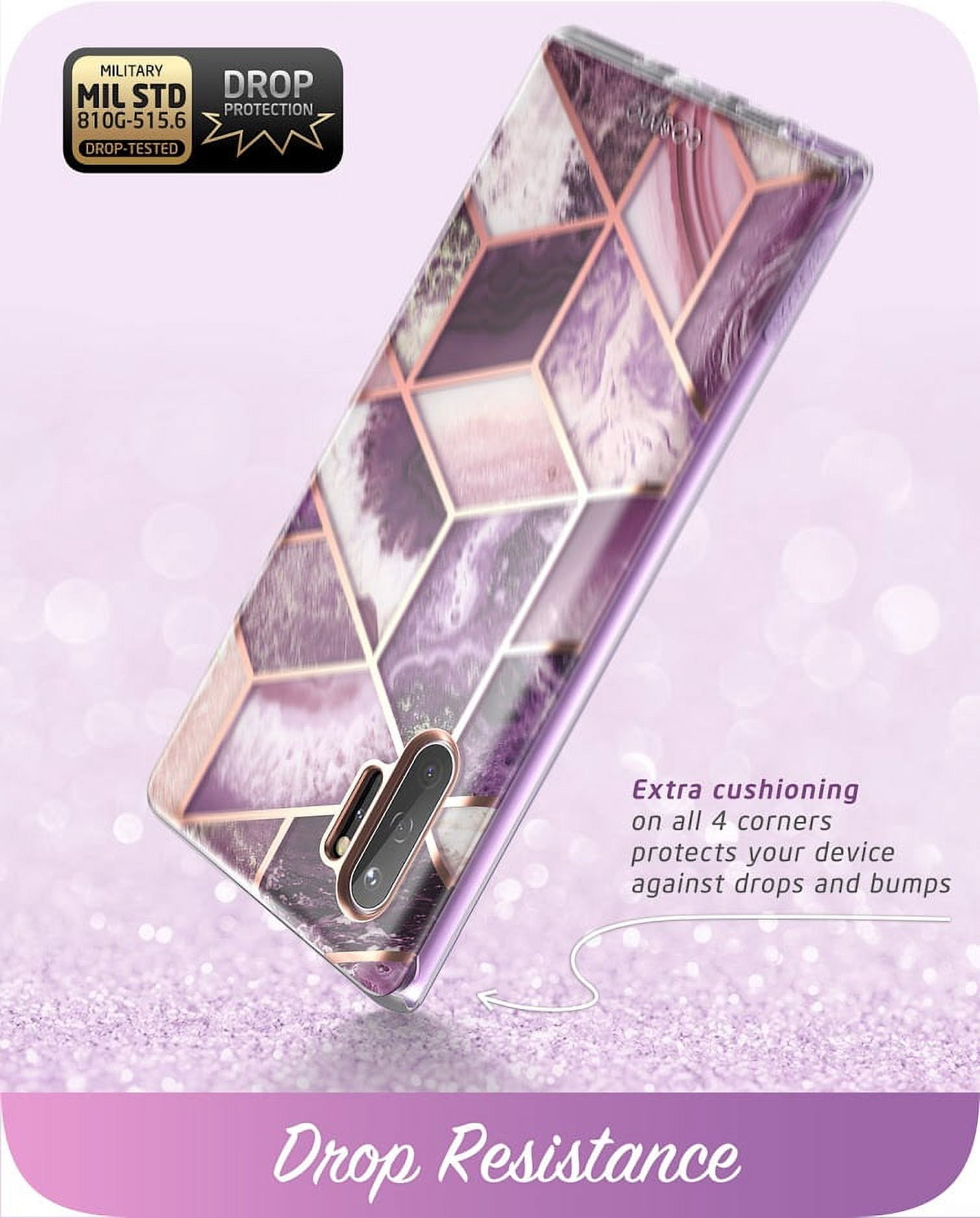i-Blason Cosmo Series Case for Galaxy Note 10+ Pro/Plus 5G 2019 Release, Slim Stylish Protective Bumper Case Without Built-in Screen Protector (Purple)