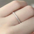 thumbnail image 5 of Ultra-fine Tail Ring 925 Silver Women Wedding Party CZ Engagement Band Size 4-9, 5 of 9