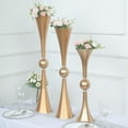Efavormart 2 Pack | 21" Gold Crystal Embellishment Trumpet Table ...