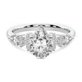 thumbnail image 4 of IGI Certified 1 Carat Pear Shape Lab Grown Diamond Engagement Ring | 14K White Gold | Josephine Four Prong Side Stone Diamond Ring | FG-VS1-VS2 Quality Friendly Diamonds, 4 of 6