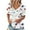 Beige, variant on Shirts Womens Loose Fit V Neck Short Sleeve Lace Eyelet Tops Dressy Casual Floral Print Summer T Shirts Blouses