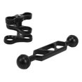 thumbnail image 4 of 3X Aluminum Alloy Scuba Diving Light Torch Dual Ball Joint Arm and 3 Butterfly Clip Clamp Mount for Photography Camera, 4 of 8